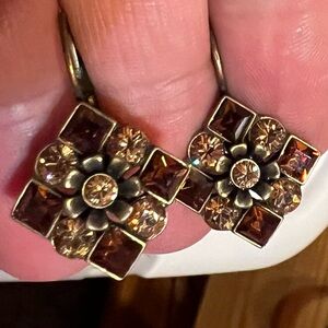 Premier designs Brown colored stone earrings